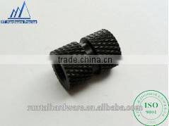 knurled nut 9 13 internal thread m5 black zinc screw with internal thread