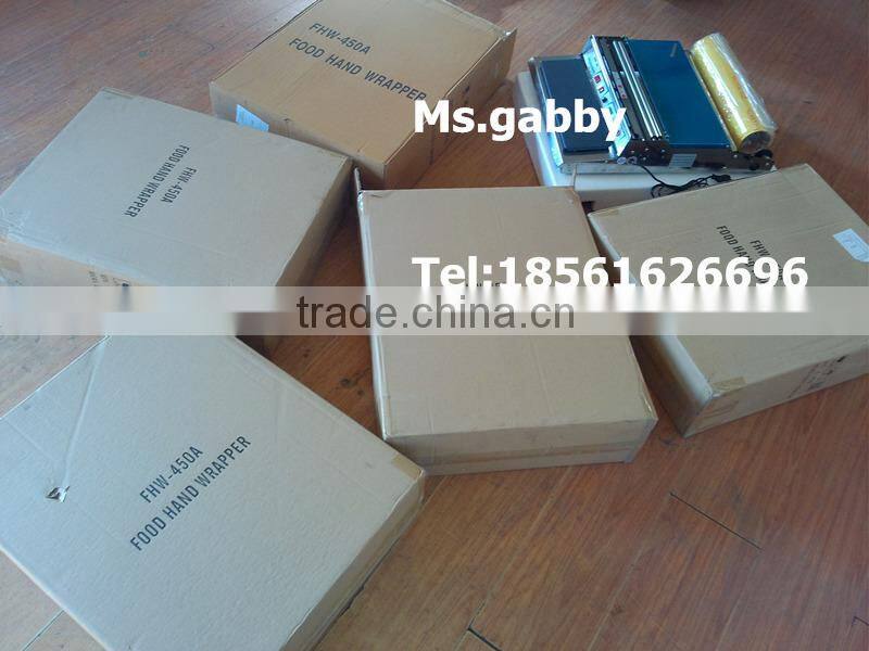 Cling film packing machine for supermarket