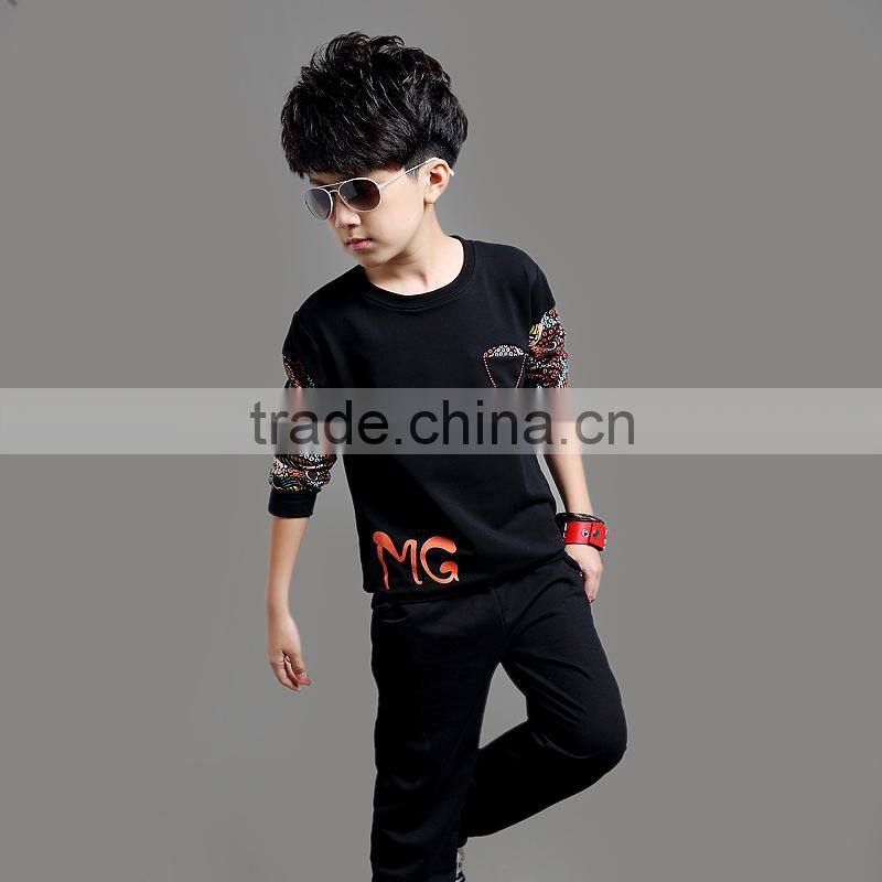 High quality fashion style for boy long t-shirt suit
