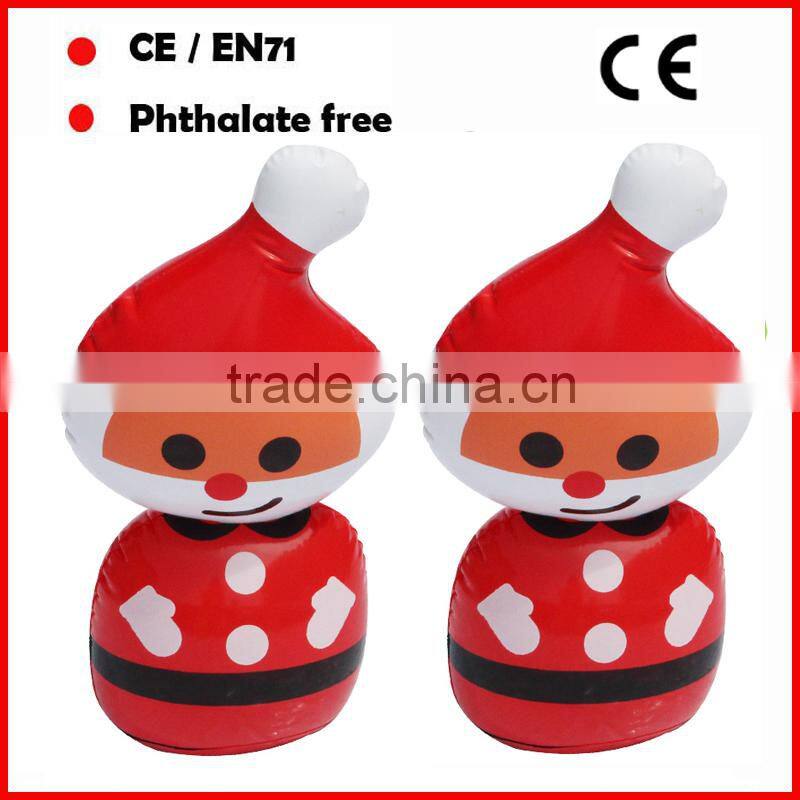 Christmas promotional gifts inflatable santa claus tumbler toys for kids