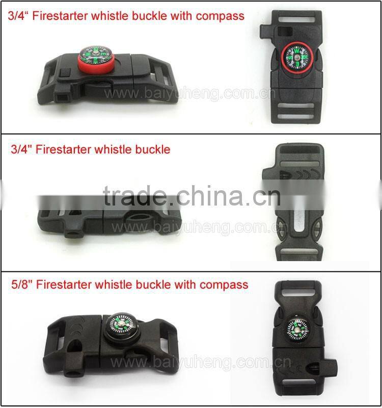 Product Description wholesale 7 in 1 survival whistle buckle for baracelet