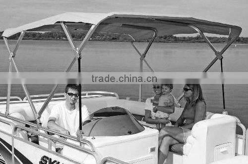 aluminum round tube 3-bow boat bimini top
