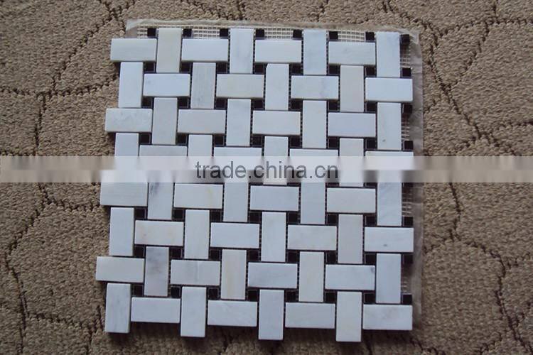 Surface polished processing mosaic type oriental white marble