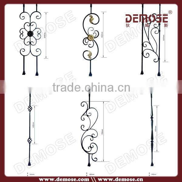 antique wrought iron balustrade for step