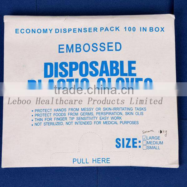 Free sample transparent disposable PE plastic glove