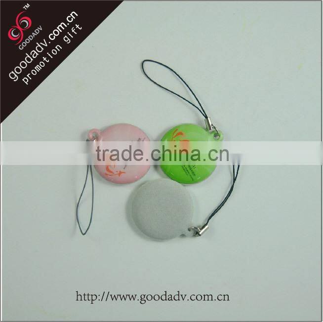 Key chains/mobile phone holder straps/screen cleaner