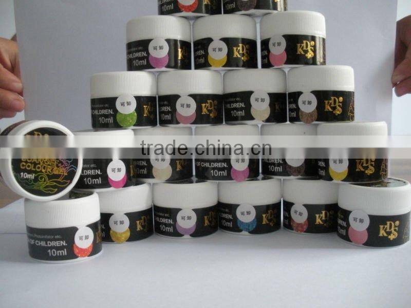 Nail art soak off glitter color uv gel