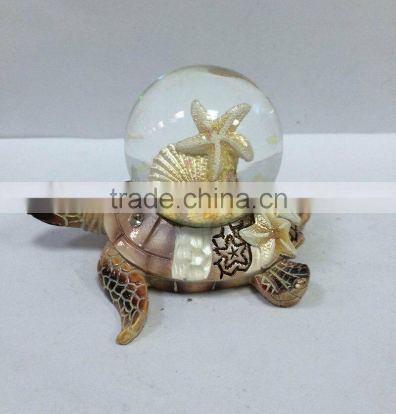 polyresin turtle water globe