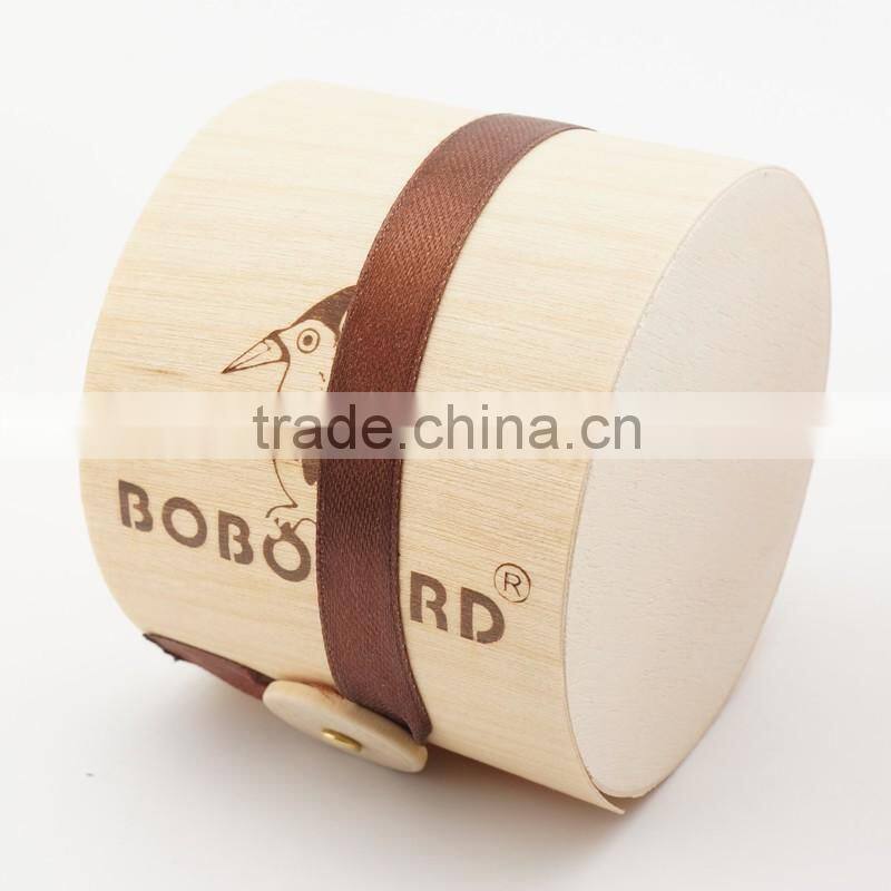 Newest ebony wood wristwatches blue causal watch genuine leather wooden fasion watches for men women best gifts with gift box