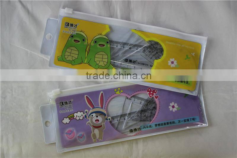 Great Plastic Transparent Fashion Encouraagement Ruler Set for Student