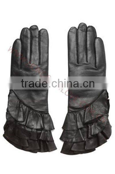 HS119 ladies winter studded leather gloves