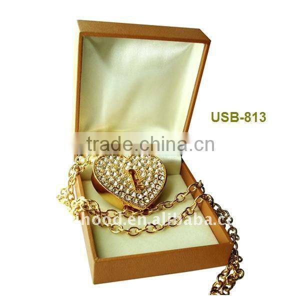 promotion gift heart shape jewelry usb flash drive