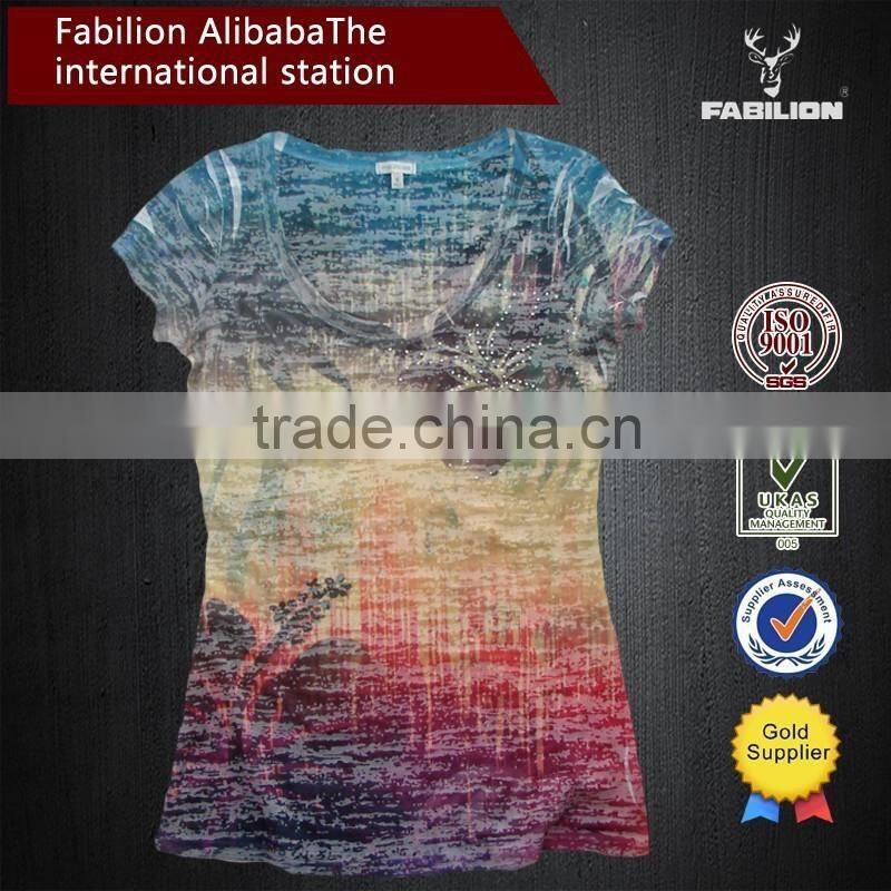 Summer wear new national style embroidery women's short sleeve of women tshirts