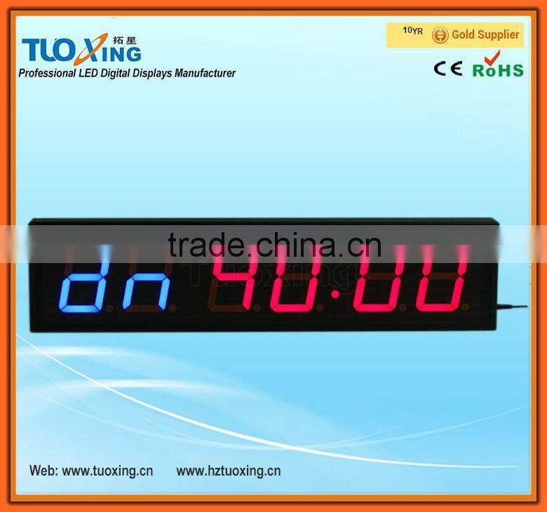 High quality 4 inch 6 digit LED digital wall clock timer