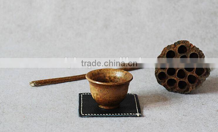 China Manufacturer Hot Sale Customized Leather Coasters