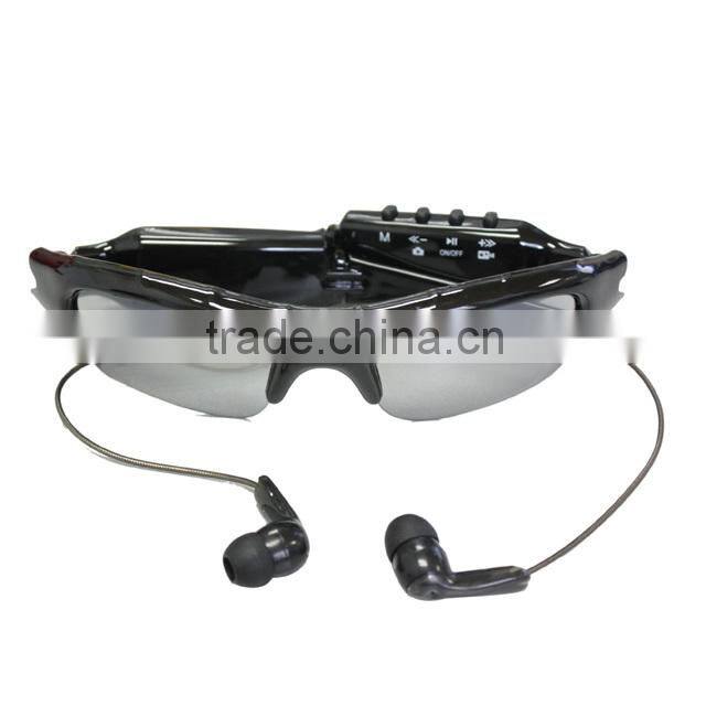 Sport Sunglasses Camera Hidden Vedio DVR Eyewear Glass Voice recorder Camcorder DV With MP3 Player 3107F