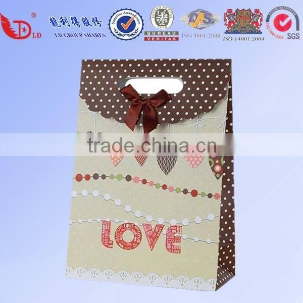 Cheap printed paper shopping packing bags
