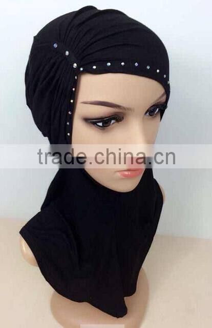 C066 new style big size ninja inner underscarf with rhinestones,full underscarf to cover neck