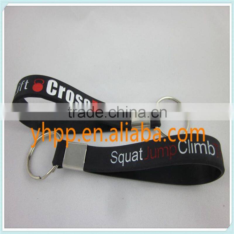 Custom Squat Jump Climb Throw Lift CrossFit Cross Fit silicone wristband key tag holder