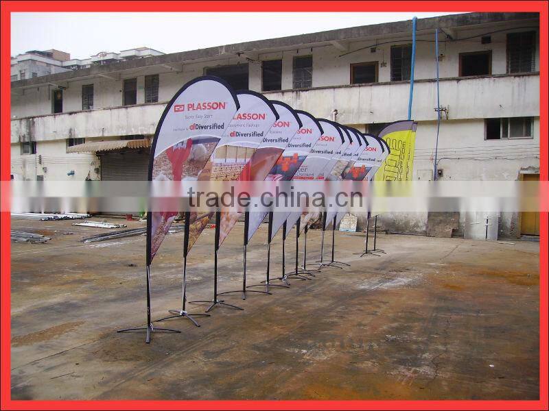 beach flagpole with heat transfer print