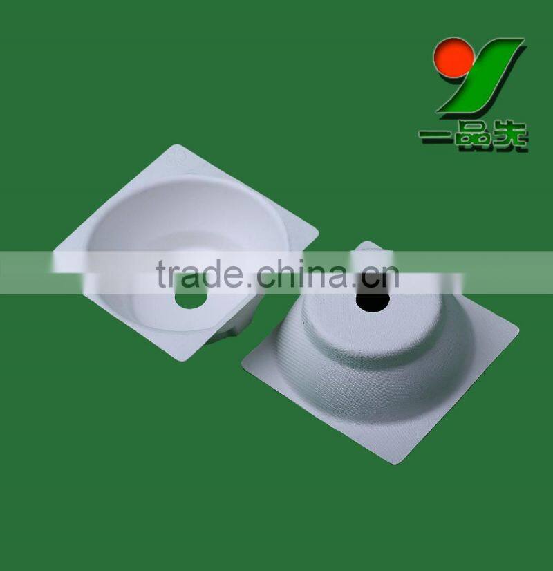 brand design Food-grade sugarcane bagasse wine packaging tray--sturdy and smooth surface
