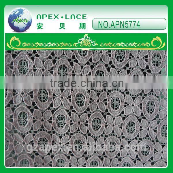 Nylon knitting swiss cotton lace fabric APN5774