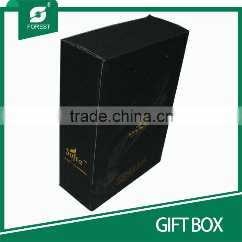 OEM HAND MADE PAPERBOARD GIFT BOX WITH GOLD HOT STAMPPING