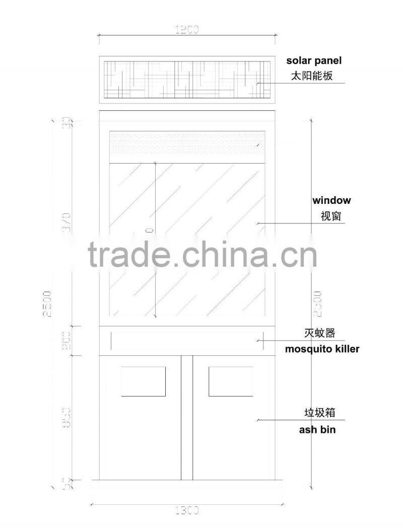 OEM Solar Power Advertising Lightbox+Insect Killer+Ash Bin+LED Display Screen,Solar Billboard Box