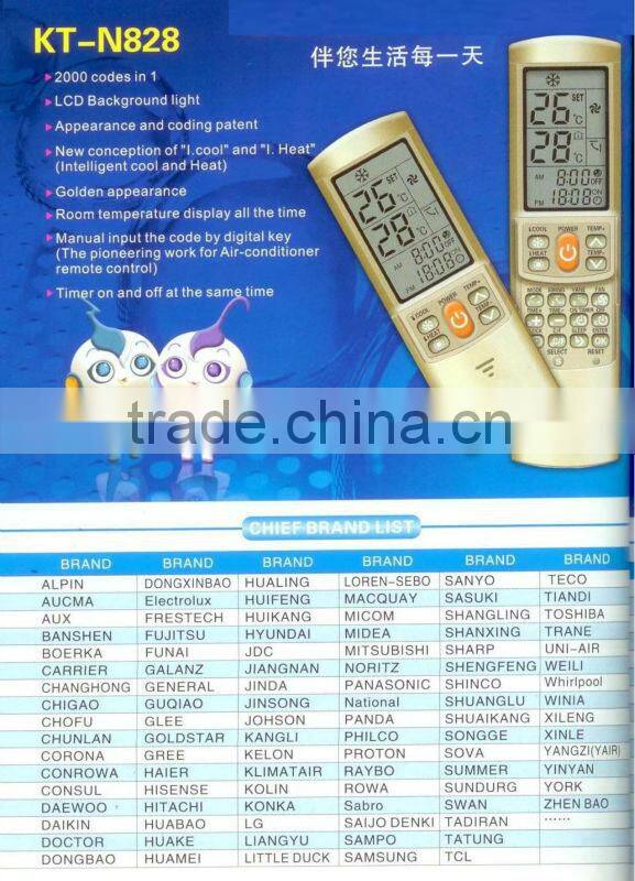 KT-N828 IR remote controller air conditioner remote control universal remote control