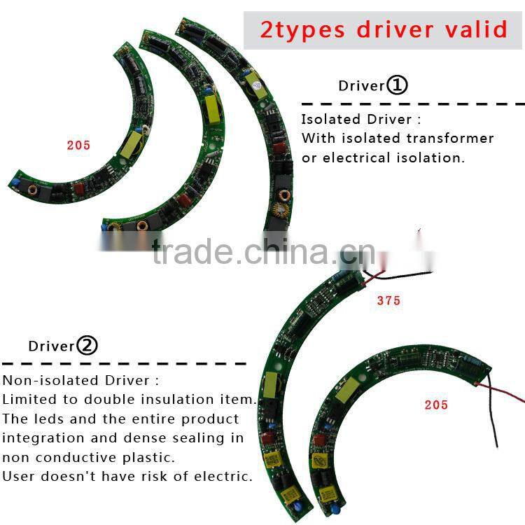 Hot Selling SMD 2835 tube light 205mm/225mm/300mm led circular tube g10q