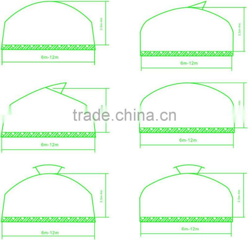 Plastic Flim Tunnel Agricutural Greenhouse for flowers / vegetables