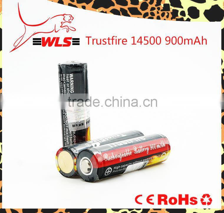 In stock!!! Vapcell newest Trustfire 900mAh 3.7v icr 14500 li-ion rechargeable battery