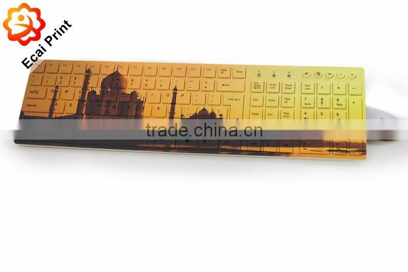 2016 hot sale custom printing wired keyboard with illustration