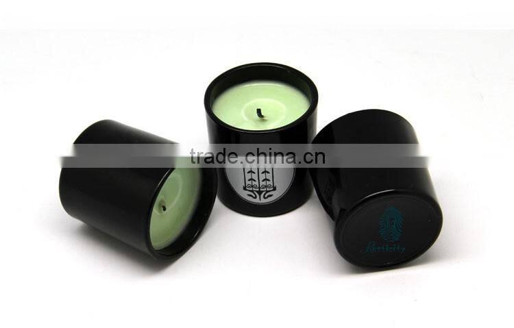 unique scented candle matte black glass jars
