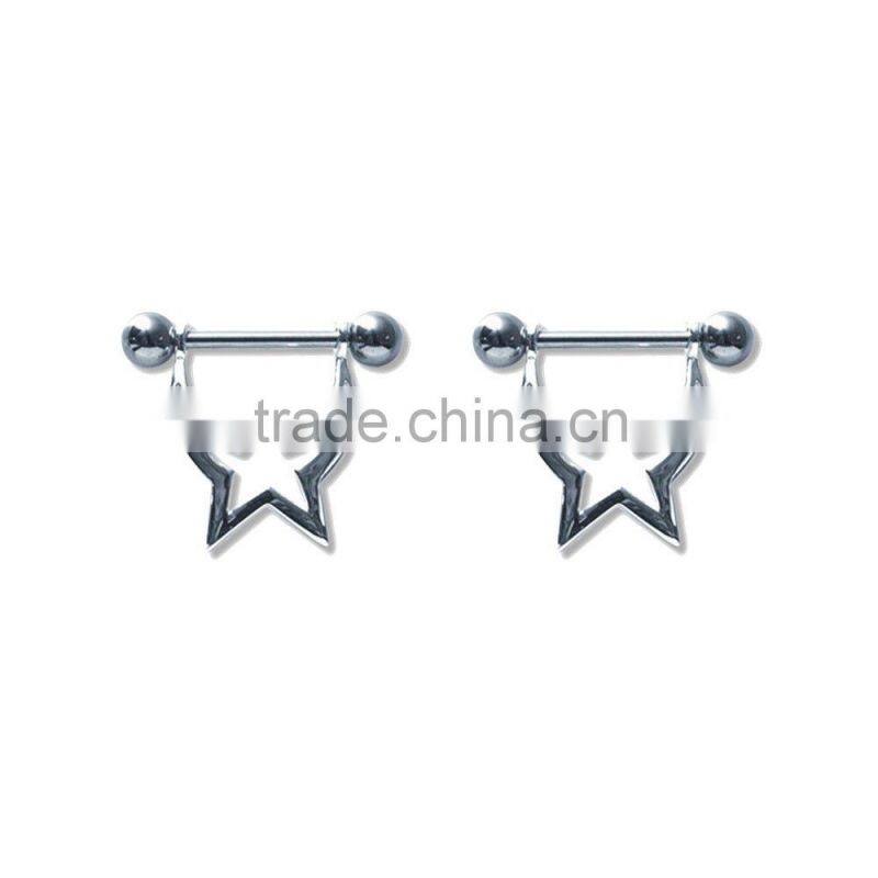 Stainless Steel Star Nipple Shields Rings