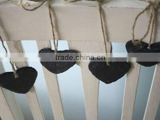 2012 hot sale Beautiful heart shape slate art and crafts art stone