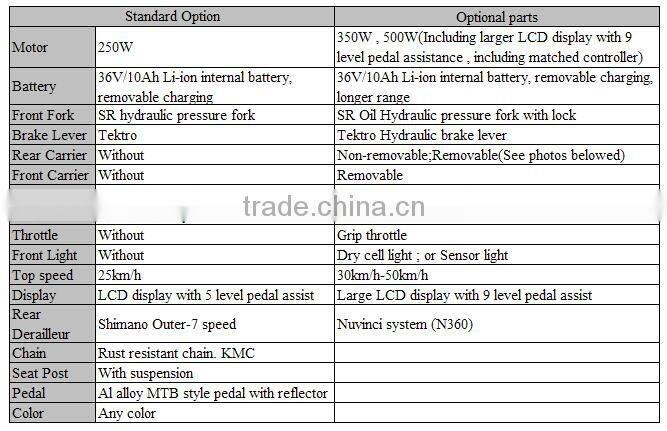Flash 26' electric cycle bike with pedals electric motor bike with two wheels