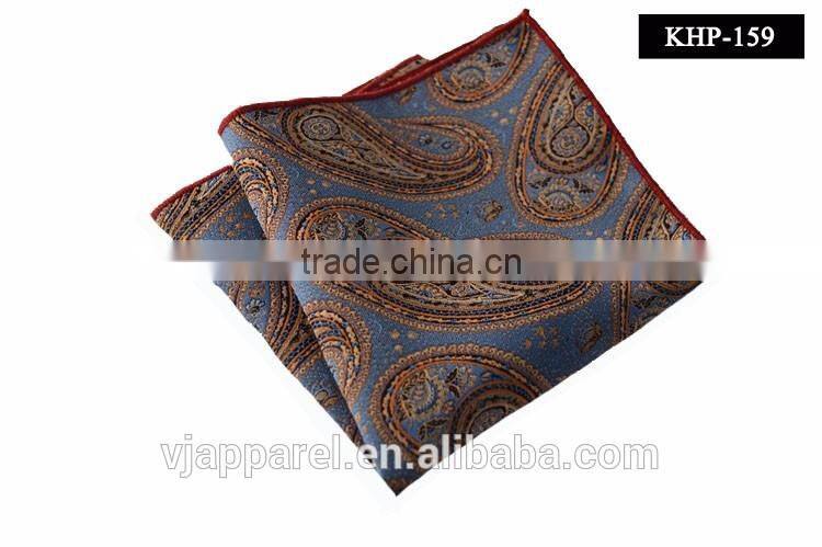 wholesale high quality men Silk Printing pocket square , polyester printing pocket square