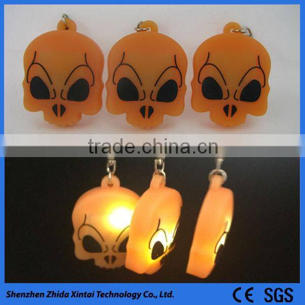 red LED light silicone keychain for multiple keys