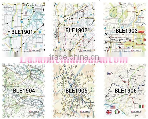 Custom map design printing water transfer nail sticker