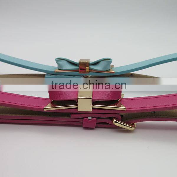 Lady's dual purposel fashion belt with bowknot for dress