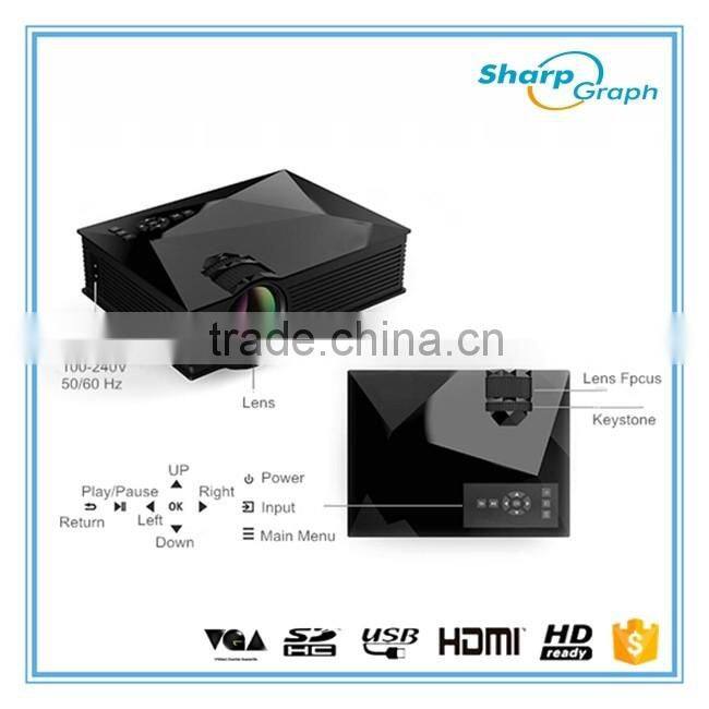 2016 UNIC Mini HDMI LED Digital Wifi Proyectores UC46 Mobile Phone Home Small Video Projector