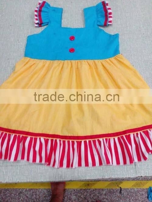 Wholesale Children Boutique Clothing Girls Cotton Frock Designs Child Cotton Dresses