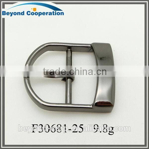 25mm shiny gun metal tri glide pin buckle for women bag