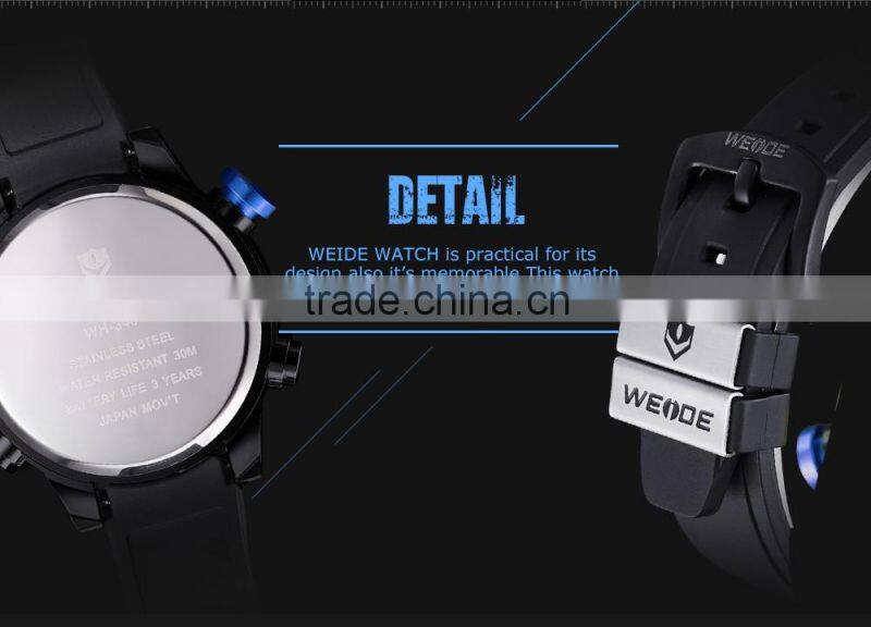 WEIDE Sport Band Watch Wrist Watch Collection PU Wholesale Price Men Watch Alibaba Express
