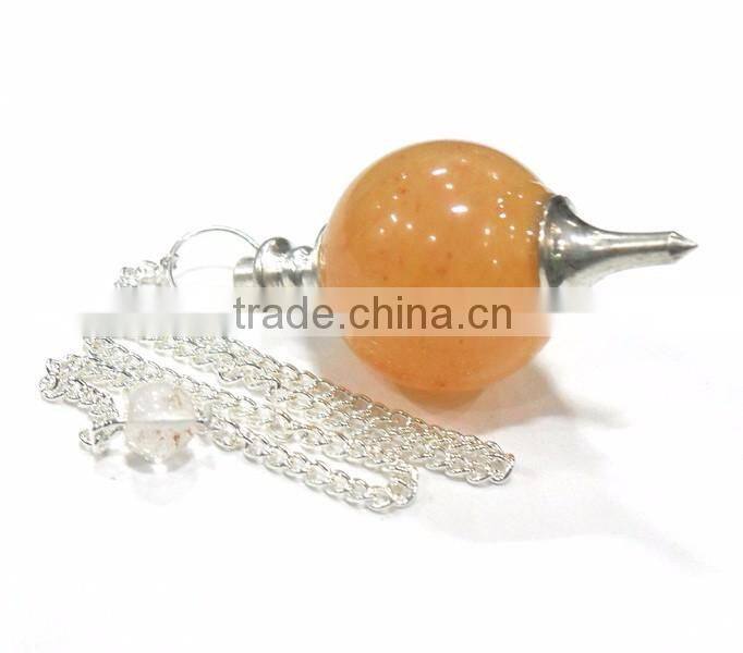Blue Aventurine Merkaba Star Metal Cap Pendulum : Wholesale Merkaba Pendulum