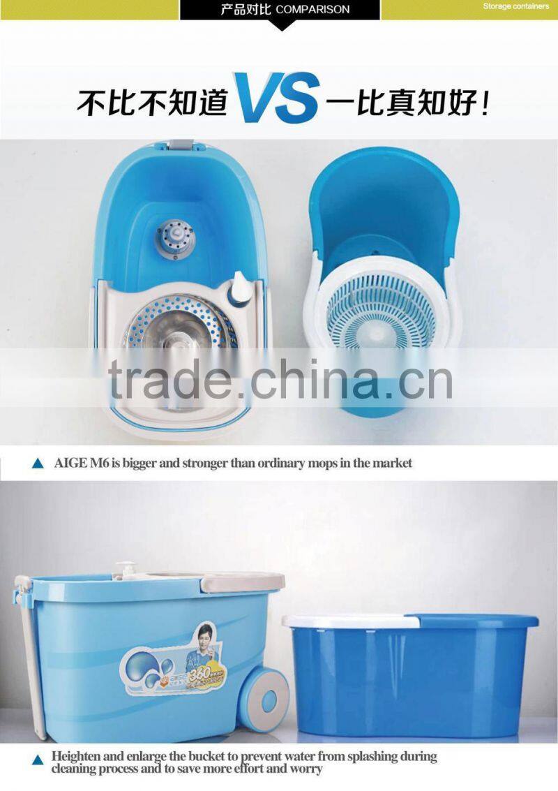 2015 new hot selling 360 easy life plastic magic double spin magic mop