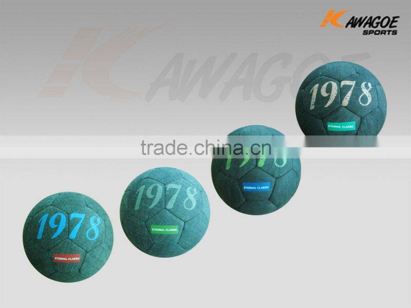 Leather old soccer ball