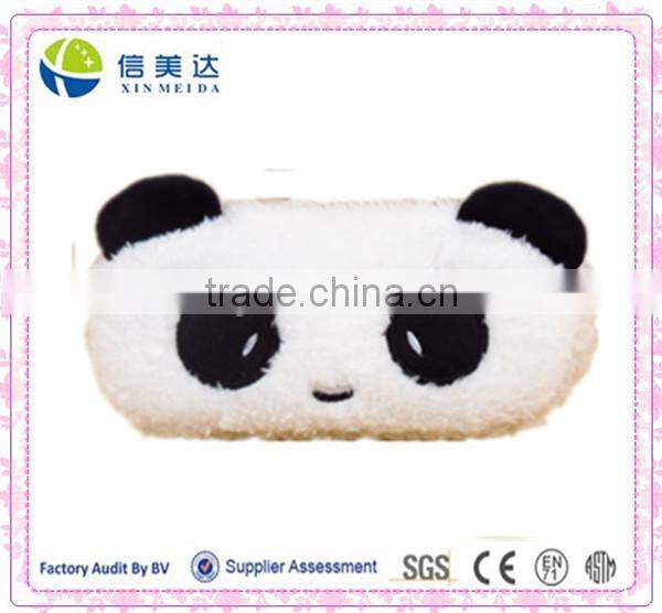 Popular Cute Fluffy Panda Cartoon zipper large capacity plush pencil case