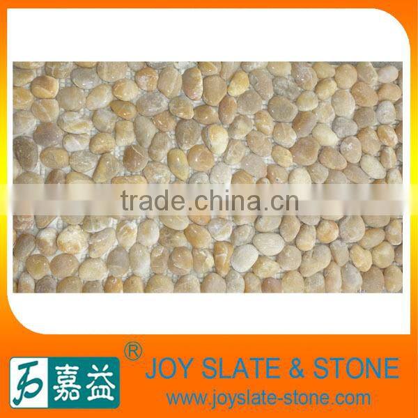 natural river pebble stone mosaic